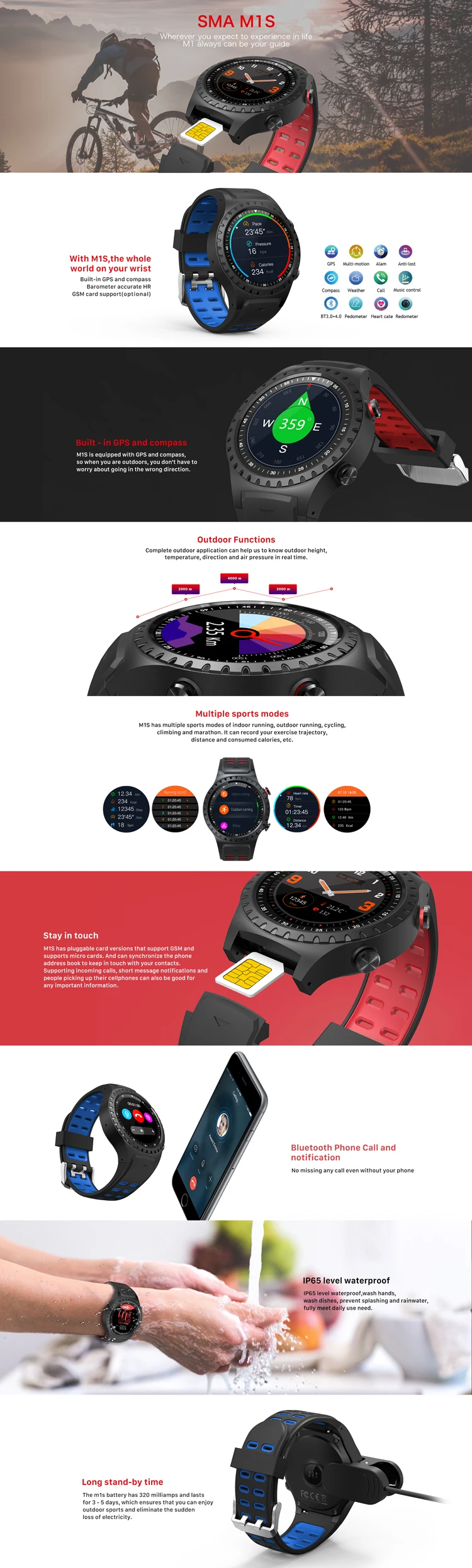 m1 gps smart watch