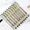 Ready To Ship Marker Pen 9 Pcs Different Tip Black Fineliner Sketching Brush Drawing Pen Pens For Art Aupplies