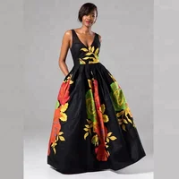 

Hot Fashion Elegant Quality Floral Print African Maxi Fancy Dress