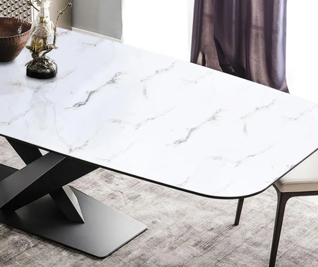 Marble Top Black Steel Dining Table Skyway Dining Table Marble