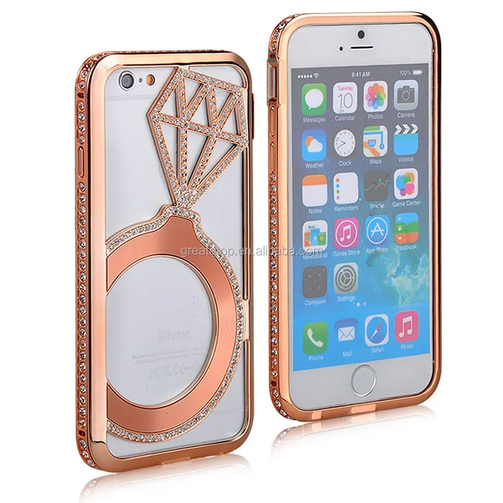 Case Aluminum Metal Hard Bumper Frame with Glossy Diamond Rhinestone Case Ultra thin Cover for Apple iPhone 6 Plus Case Aluminum Metal Hard Bumper Frame with Glossy Diamond Rhinestone Case Ultra thin Cover for Apple iPhone 6 Plus