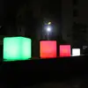 LED rechargeable battery operated RGBW color flashing cube stool light for sale