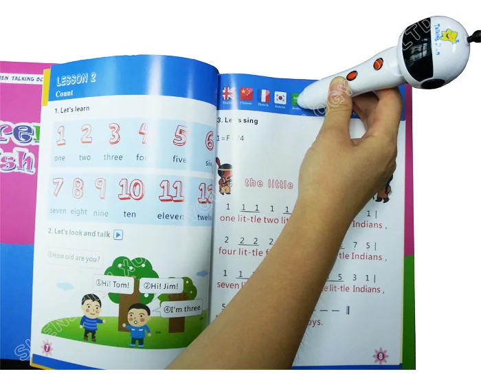 Factory Wholesale English Talking Pen Book Spanish Reading Pen Kids Home Learning Machine