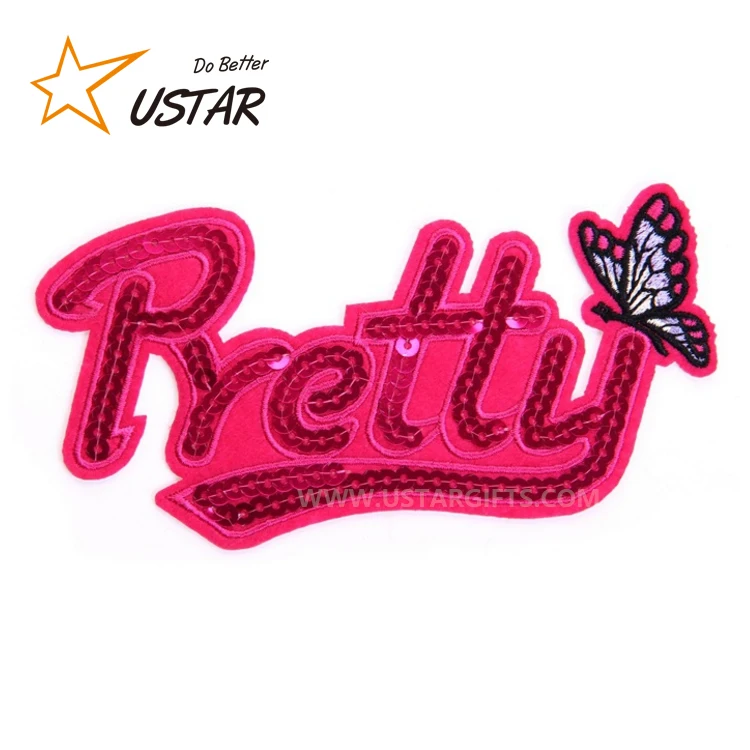 Sequins Red Cherry Ironon Applique,Custom Reversible Sequin Embroidery