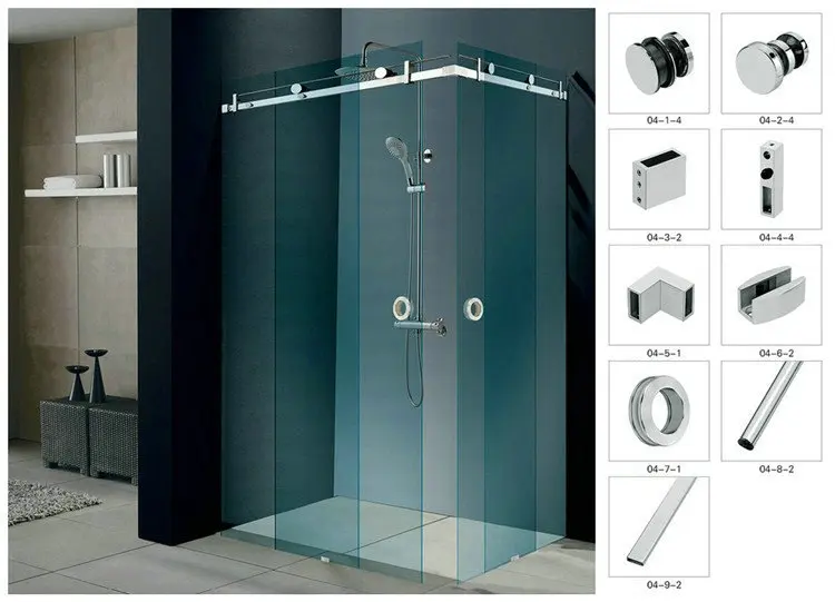 Glass Sliding Shower Door Hardware,Sliding Door Fitting For 810mm