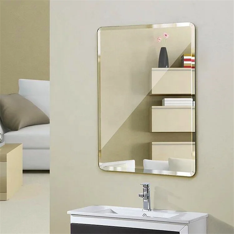 Modern Glass Wall Mirror 4mm Stick On Wall Mirrors Diamond Shaped Buy Simple Beveled Glass