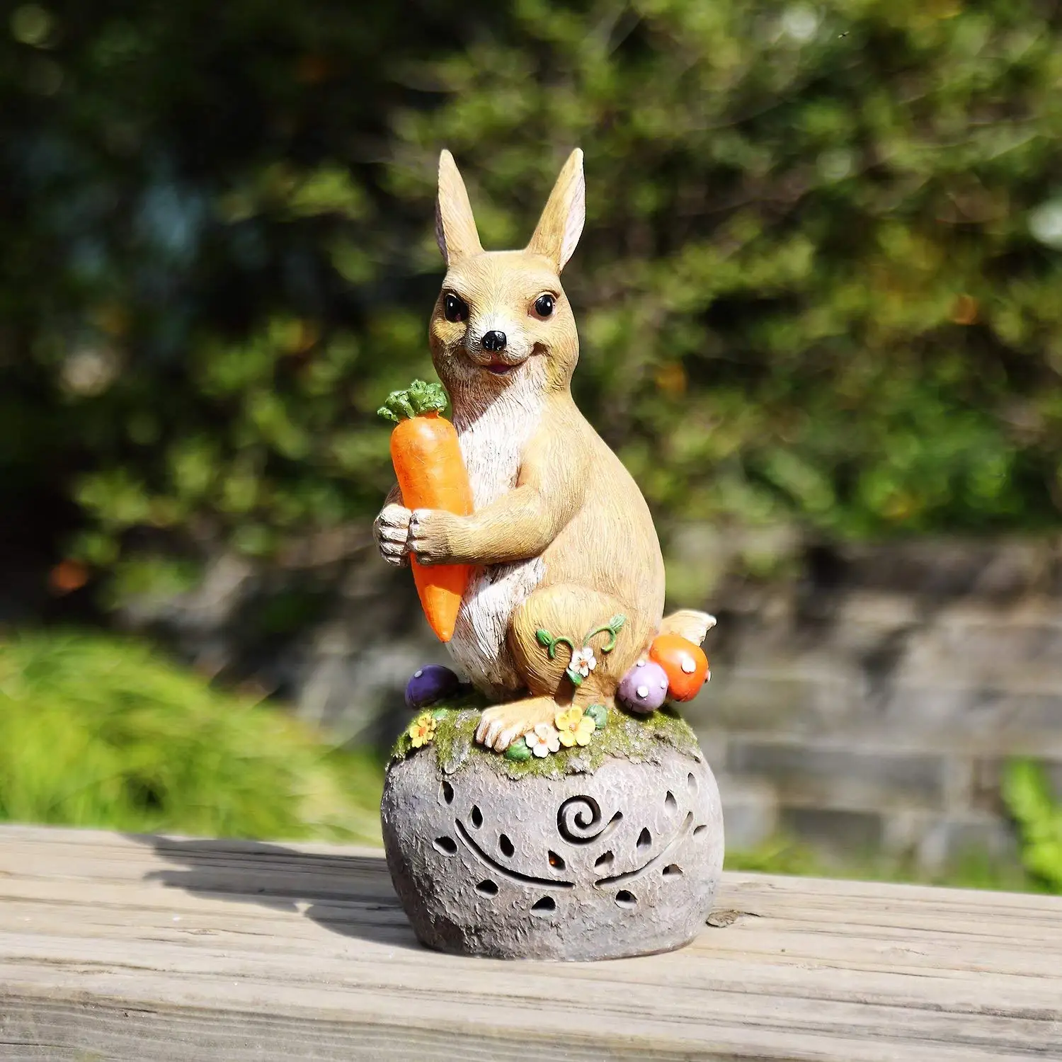 Buy Ivy Home Garden Statue Rabbit Figurine With Solar Powered