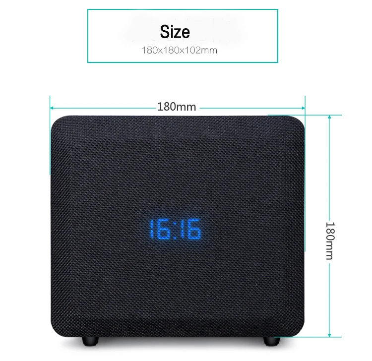 2018 New  Support USB TF Card FM Radio Alarm Clock Handsfree Calling Retro Wooden Bookshelf Bluetooth Speaker