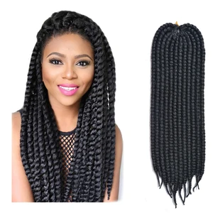 Bellwshow havana faux locs 22' two tone color mambo hair havana mambo twist braid wholesale  havana mambo hair
