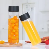 

Fashion 500 ml Fruit Water Lemon Plastic Transparent 500ml Empty Juice Disposable Drinking Bottle