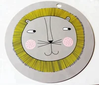

custom full color logo print cute animal place mat silicone table mat