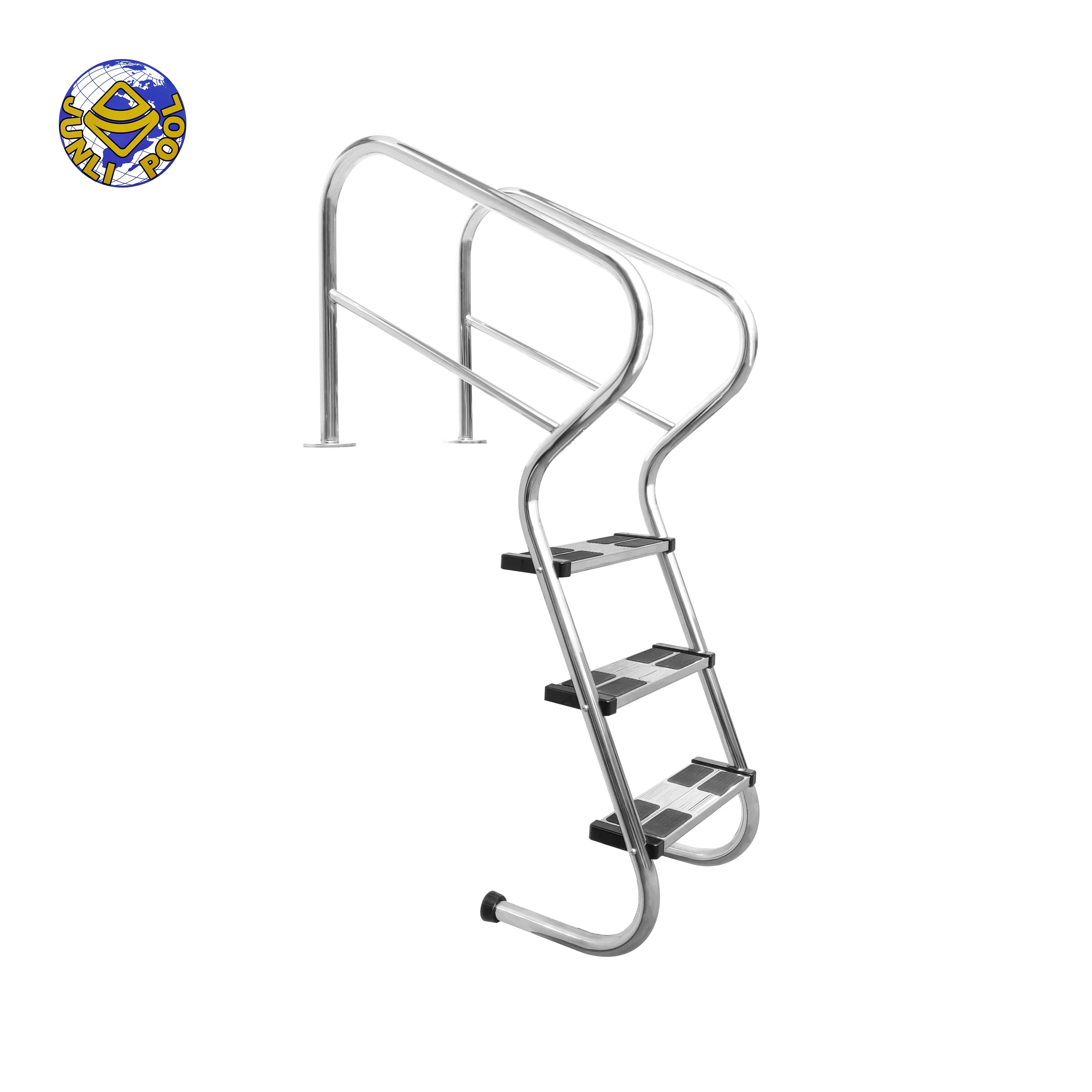 

JUNLI factory stainless steel 304/316 ladder pool, Silver/gold