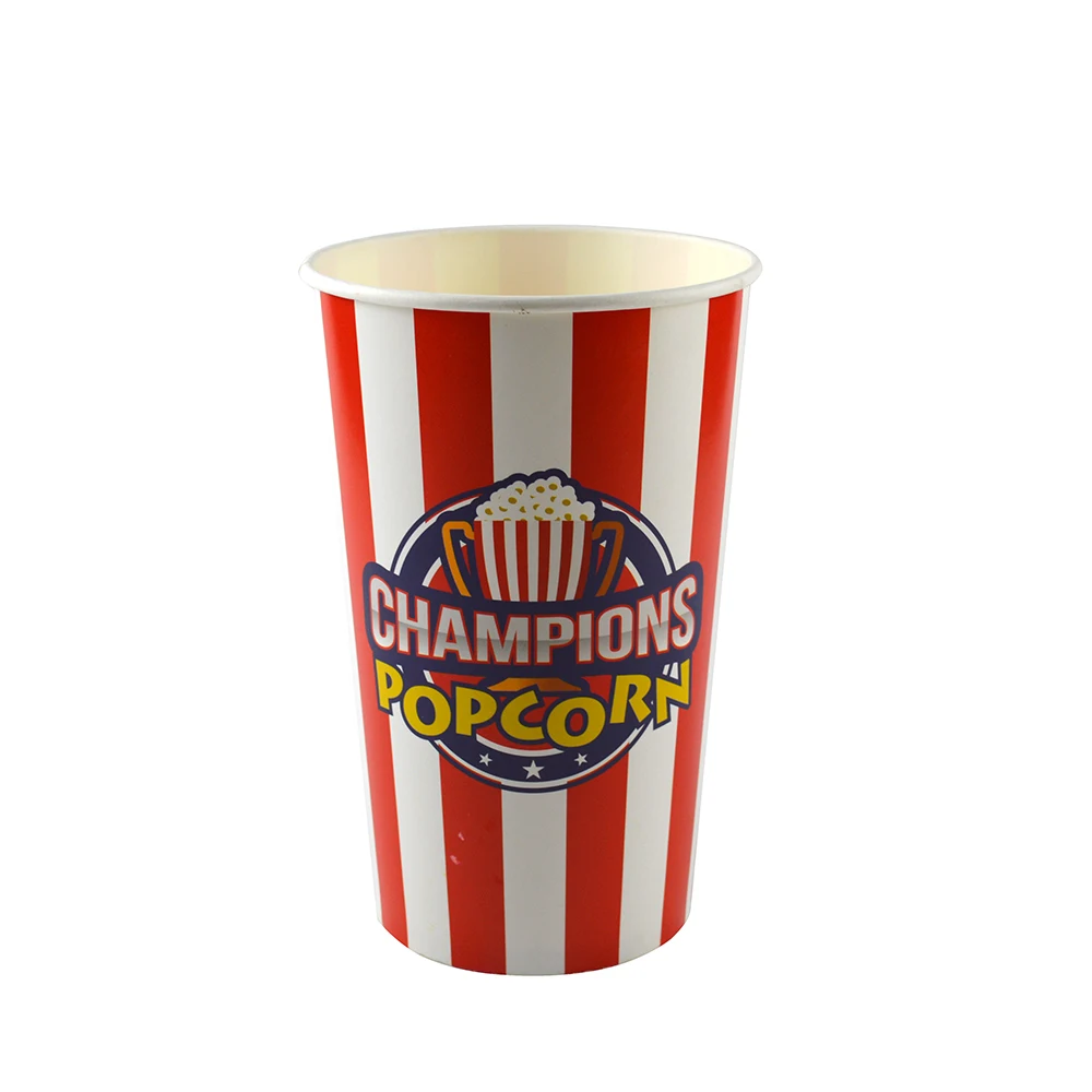 Custom Printed Popcorn Cup Popcorn Bowl Wholesale Disposable Paper