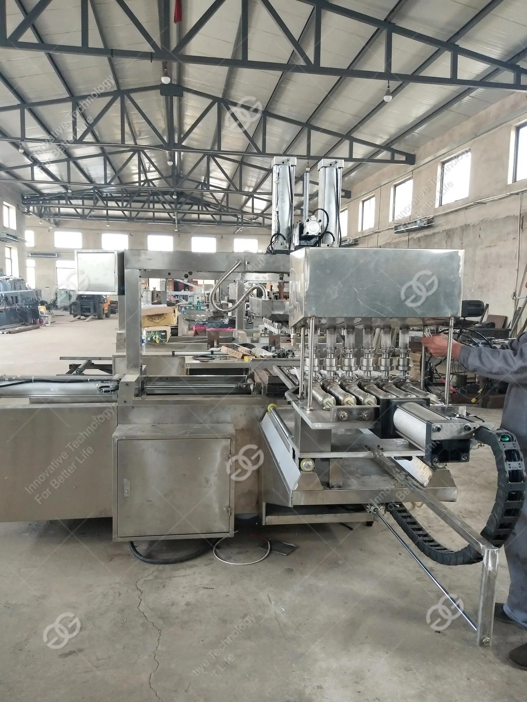 Commercial Automatic Crispy Ice Cream Cone Maker Product Line Sugar