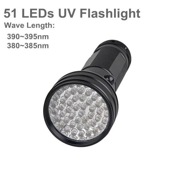 Night Vision 51 LED Ultra Violet Scorpion Hunting Torch UV LED Flashlight Black Light