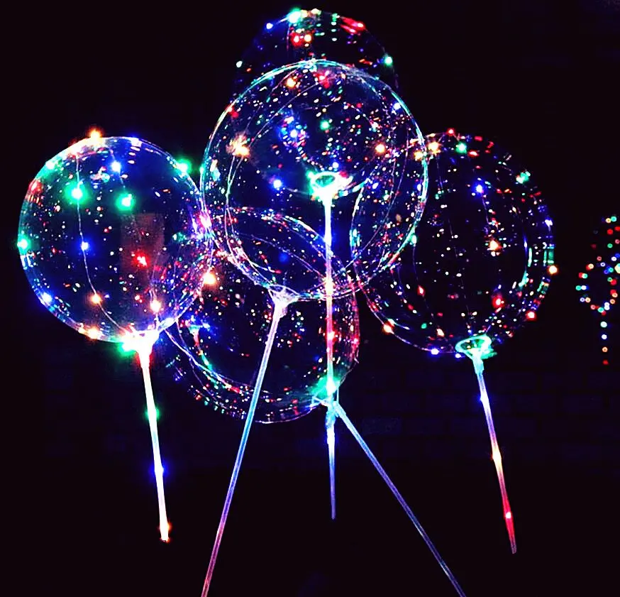 

party personalized big biodegradable bubble de globos high transparent led balloon lights helium ballon weight balon