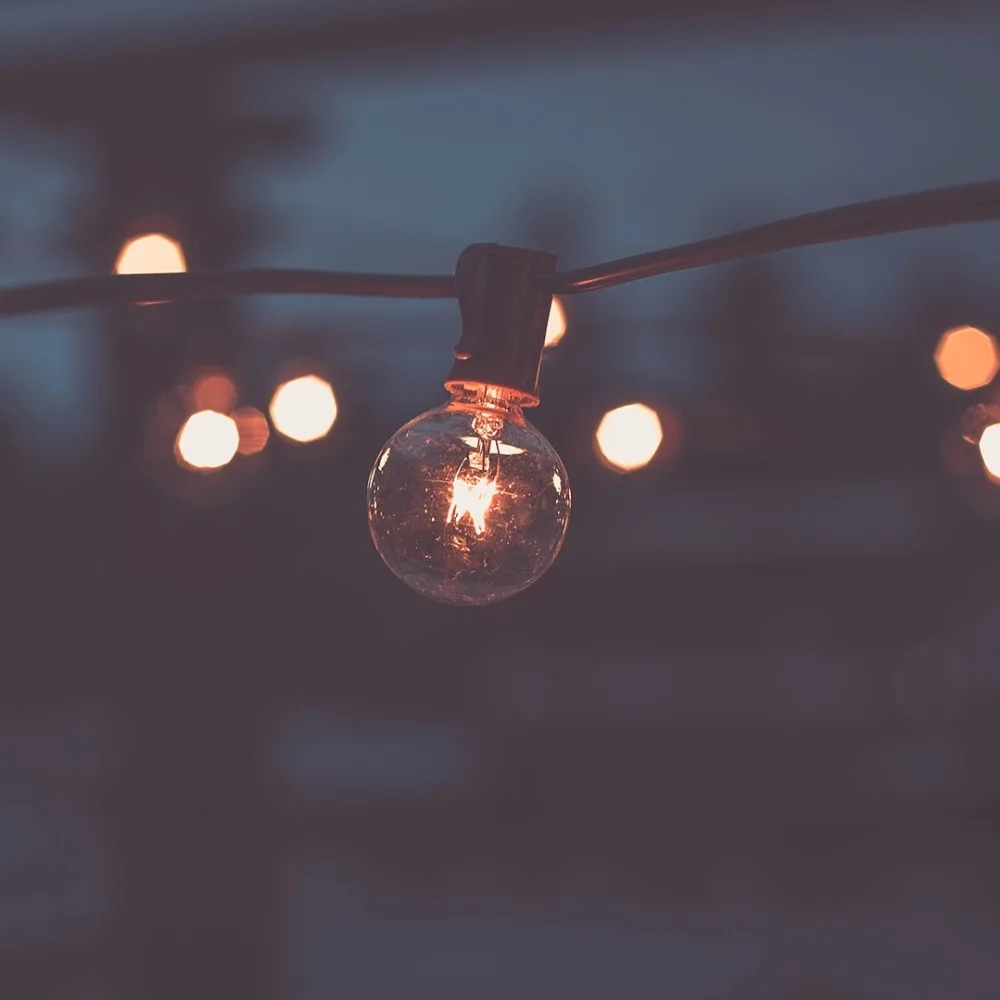 Warm G40 Patio Pendant Globe Light String Clear Bulbs Outdoor Ip44 For Fence Yard Garden Holiday Decoration Lighting High Quality