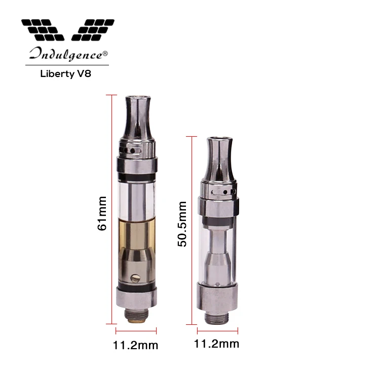 CBD oil Liberty V8 Wholesale Vape cbd glass Cartridge 510 oil vaporizer cartridge empty with Vertical Ceramic Coil