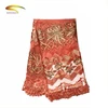 orange gold sare bridesmaid dresses spangle african cord lace fabrics for garments