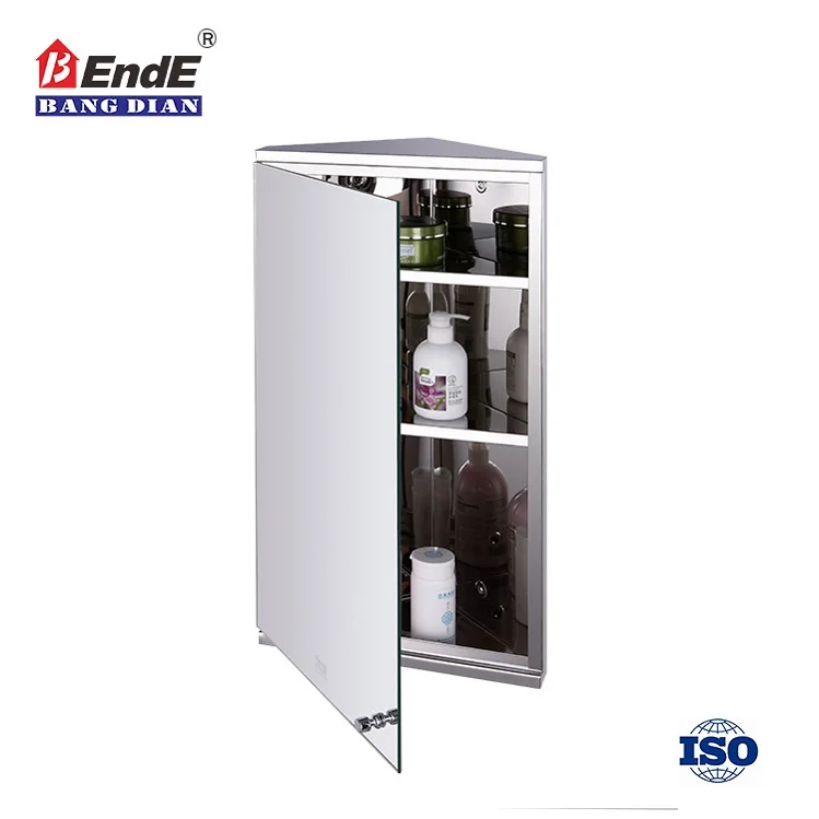 
Simplicity design modern style stainless steel bathroom mirror corner cabinet triangle corner bathroom cabinet 