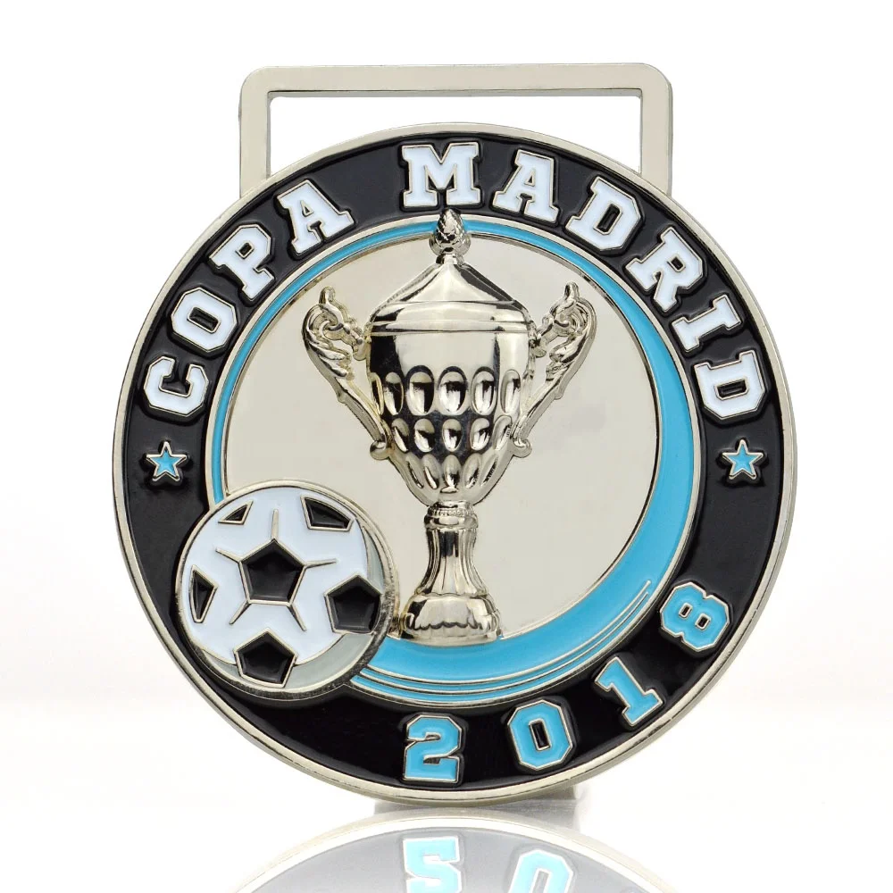 

China Medal Manufacturer Cheap Custom Design Soccer Medals And Trophies Sport Award Metal Enamel Football Medal