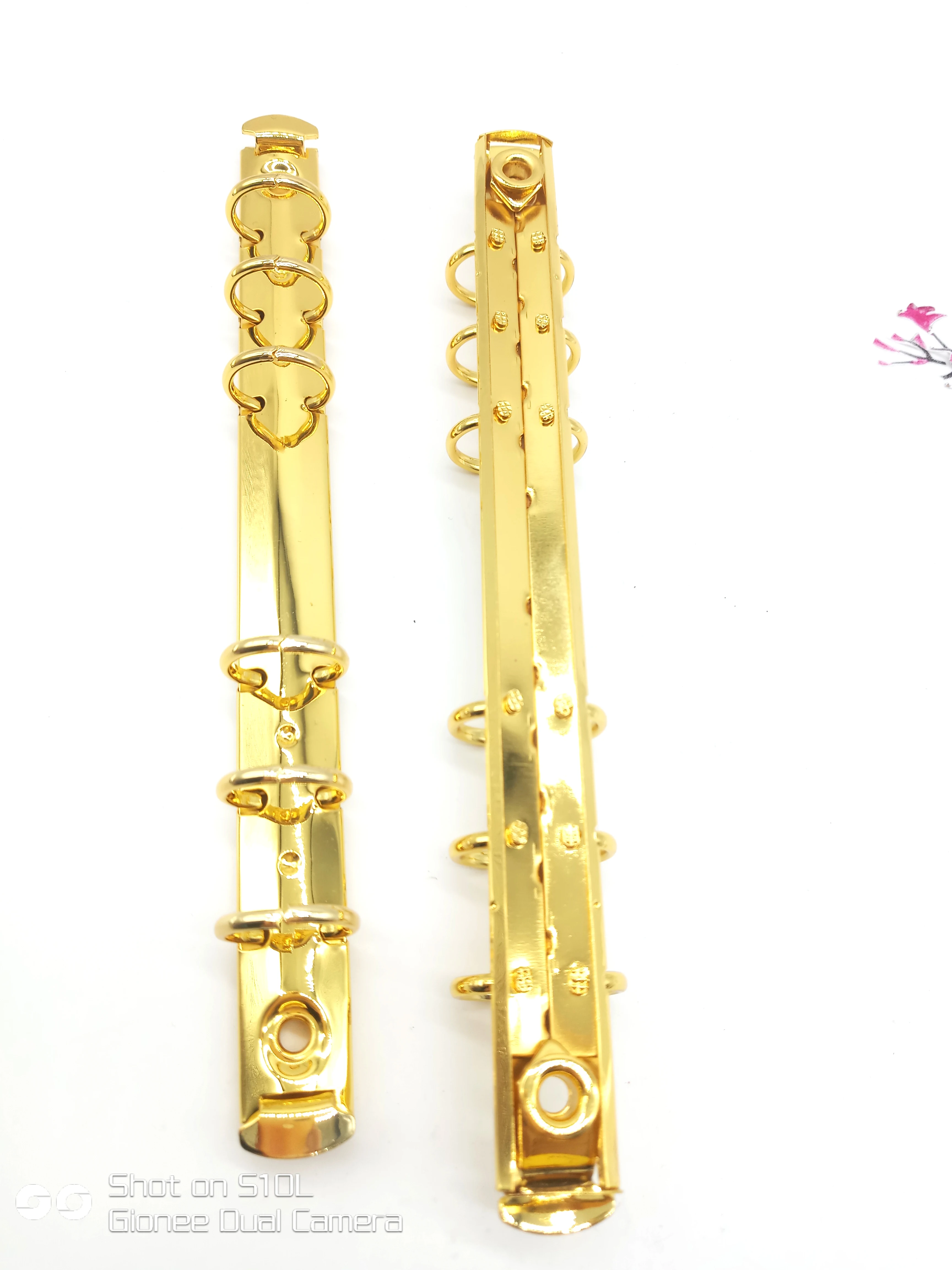 
216mm6 ring gold metal binderCustom a4 size a5 a6hardware metal 6 ring binder mechanism gold 