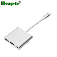 

Type C USB 3.1 Hub USB-C to USB 3.0/ HDMI/ Type C Female Charger Adapter for New Apple Macbook 12in Google Chromebook Pixe