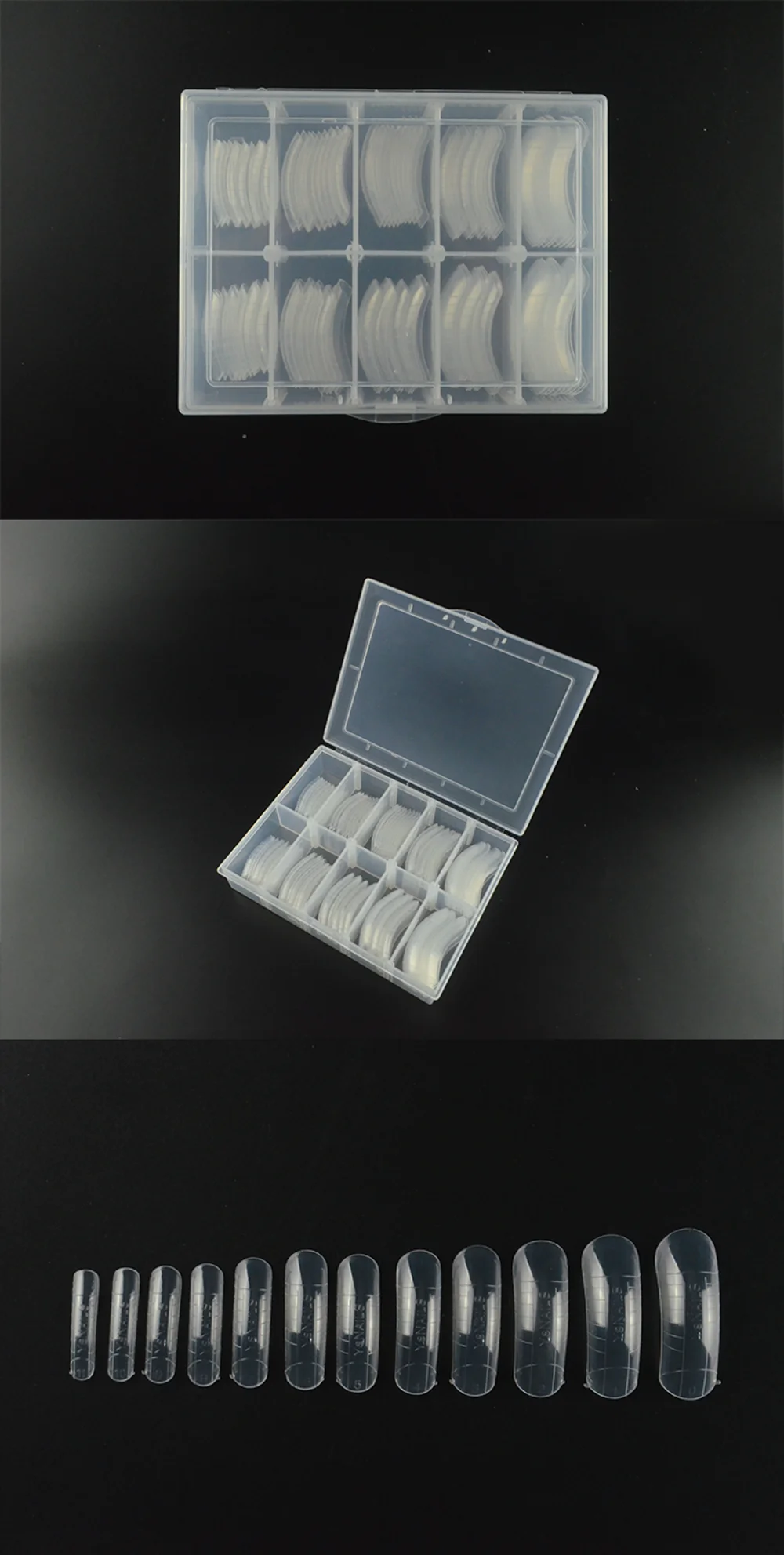 Almond Shape False Nail Tip Water Drop Artificial Fingernail ABS Material