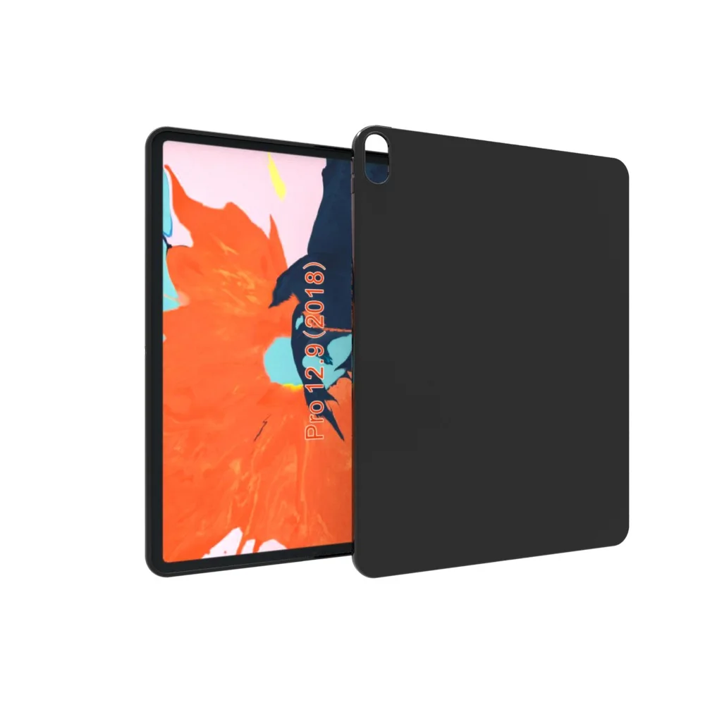 

Black Matte Skid-proof Soft TPU Transparent Silicone Clear Case Cover for iPad Pro 12.9"(2018 Release)