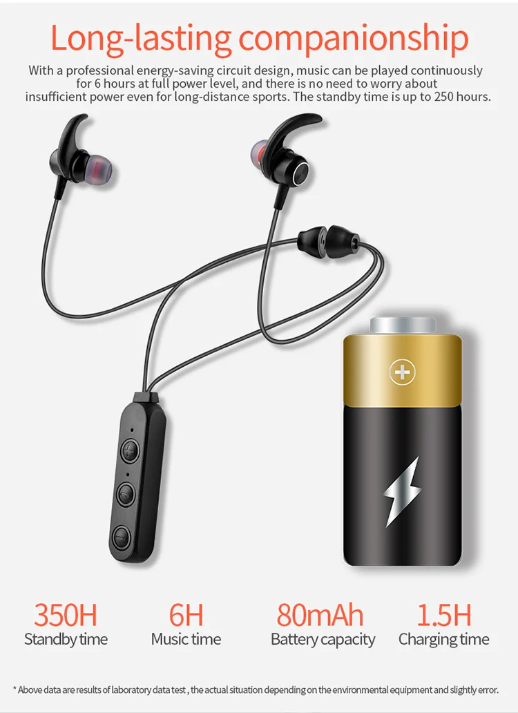 2019 trending amazon sport stereo magnetic neck band bluetooths earphone - ANKUX.COM
