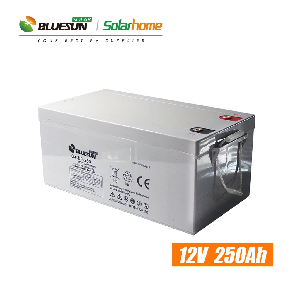 
Bluesun GEL 12V 90ah 100ah 200ah 250ah lipo gel 12v series solar battery factory price 