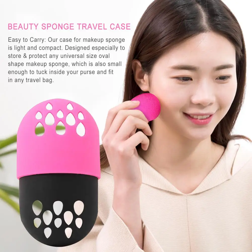 Customized Color Logo Soft Silicone Travel Capsule Drying Holder Beauty