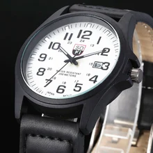 Brand sport Military Watches fashion casual quartz watch Leather Analog men 2015 new SOKI Luxury wristwatch Relogio Masculino
