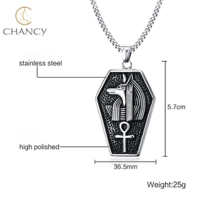2018 hot sale stainless steel Anubis life sign pendant necklace for women and men