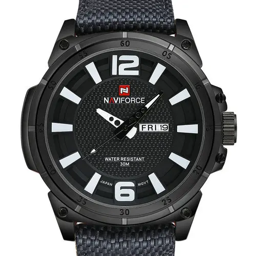 

NAVIFORCE 9066 3D Dial Men's Military Sports Quartz Watch Luxury Brand Nylon Strap Wrist Watch, 5 color for you choose