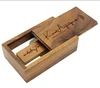 Customer Logo Wooden Usb With Box Usb Flash Drive Memory Stick Pen Drive 4Gb 8Gb 16Gb 32Gb U Disk Wedding Gift