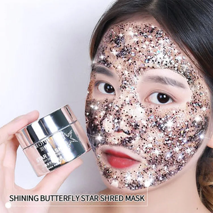 

Latest styles Private label peel off Facial Mask moisturizing smooth star Glitter mask