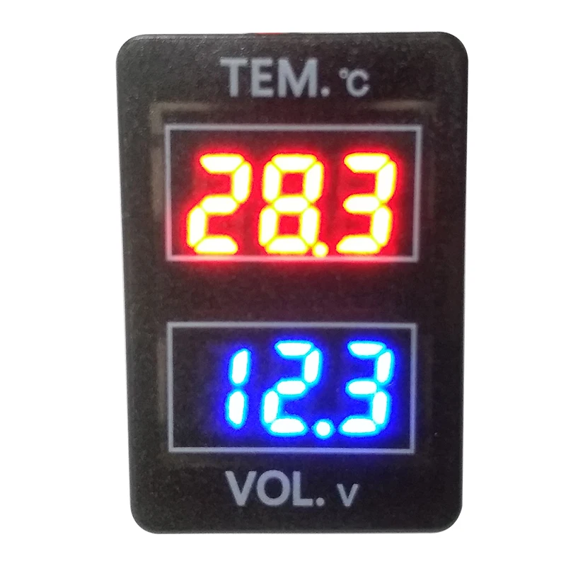 Universal Car Dashboard Voltmeter Thermometer For Toyota Series Cars