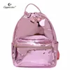 top quality school bag Rainbow Backpack Reflective Mirror Metallic Backpack