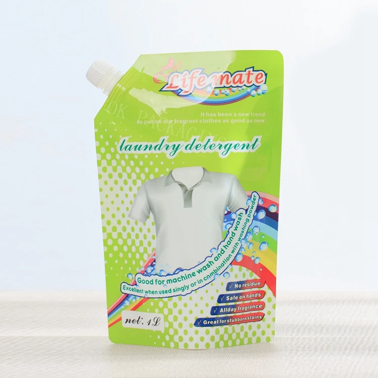 Customized Standing Plastic Laundry Detergent Packaging Bag Buy