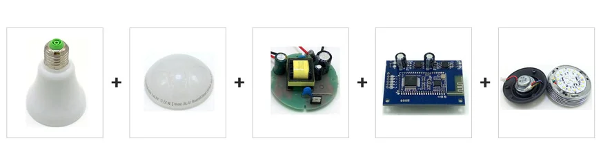 wifi bluetooth music rgb remote circuit driver smart led bulb pcb