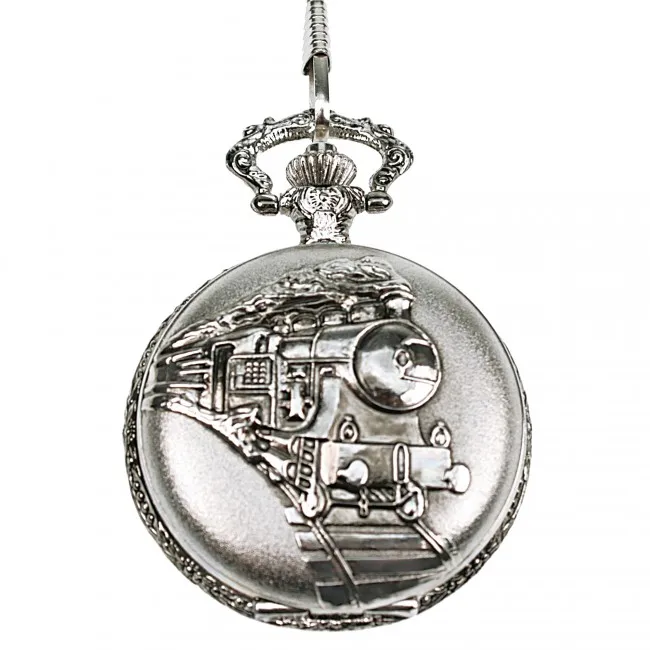 

CE&ROHS Antique Railway Nostalgic Pocket Watches With Box, Silver/gold