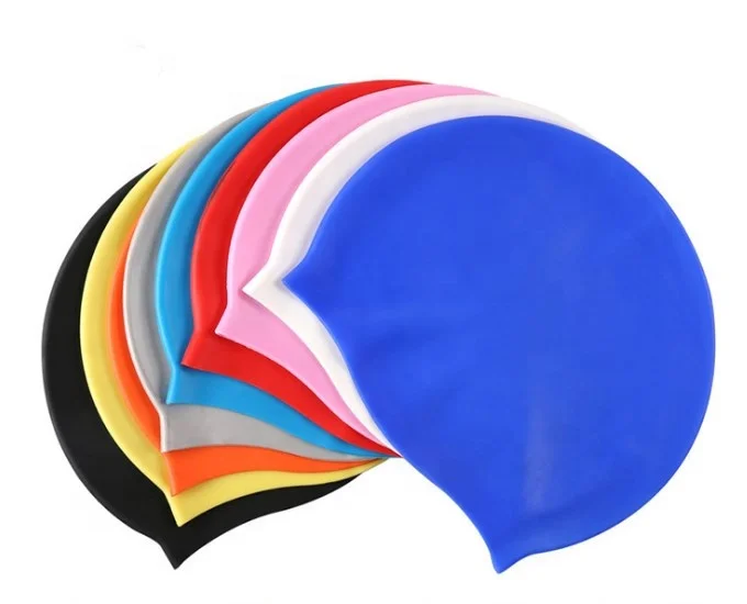 

2019 hot sale silicone swimming caps for children, Blue, yellow, black, red, green or customized