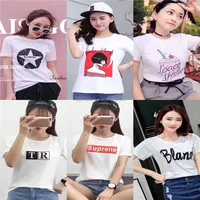 

1 Dollar GDZW742 O-Neck Ladies T Shirt Pure Solid White Color garment, clothing, clothes