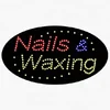 RiseSun Indoor Advertising LED Open Sign Nails Waxing Make Up Facial Spa Program LED Display LED Gas Price Sign