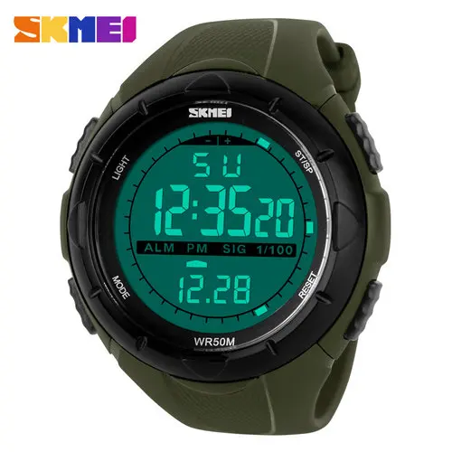 

Hot Sale! SKMEI 1025 LED Sports Digital Outdoor Climbing Sport Watch 50M Waterproof Men's Watch, 4 color for you choose