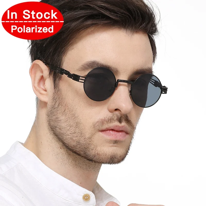 

2019 In Stock Fashion Metal Steampunk OEM Women Wholesale Men lentes de sol Sun Glasses Eyewear Polarized Sunglasses 2680P