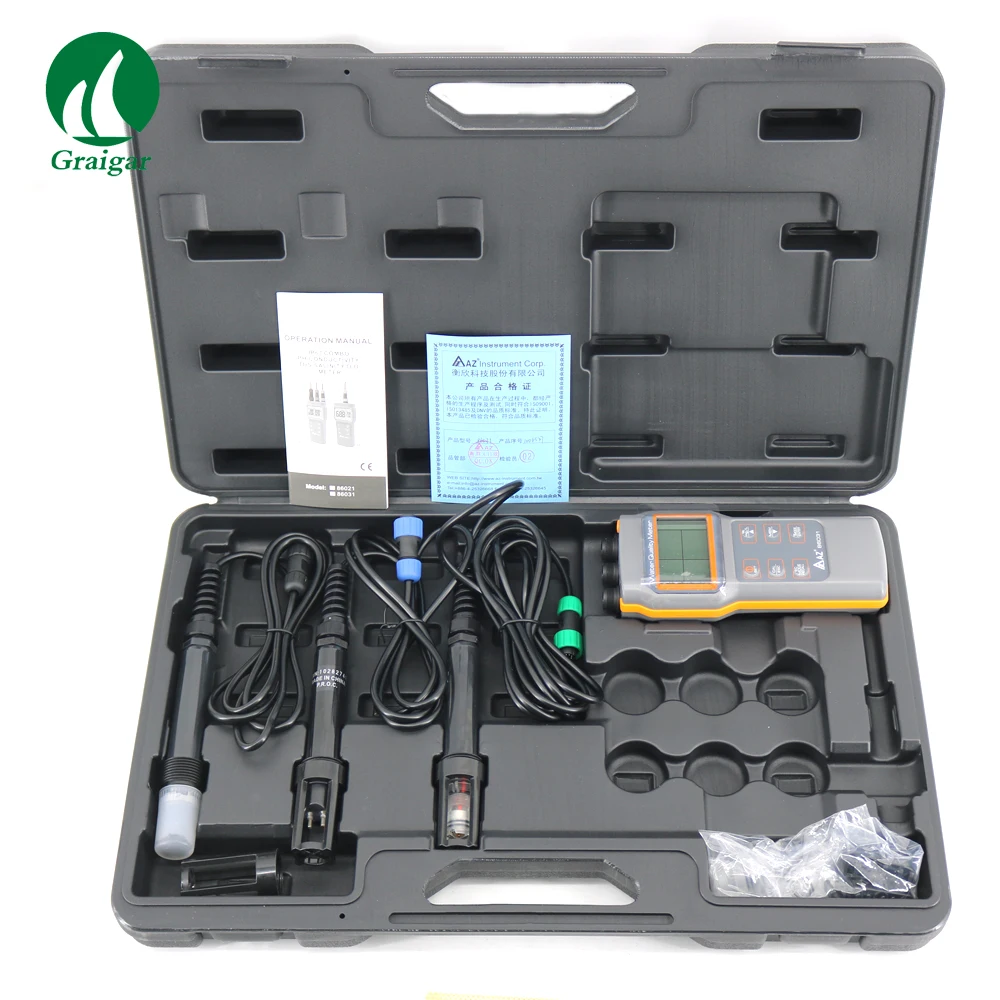 

New AZ86031 Water Quality Tester IP67 COMBO PH/CONDUCTIVITY/ SALINITY/DO Meter