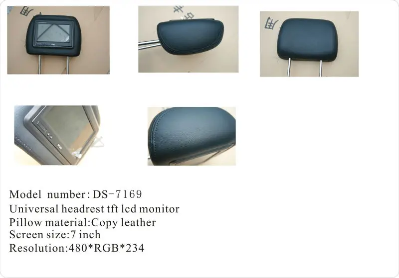Direct Factory 7 Inch Universal Headrest Tft Lcd Car Monitor With Copy