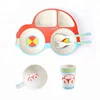Creative Tableware Christmas Gift Bamboo Fibre Kids Children Dinnerware Feeding Set A004